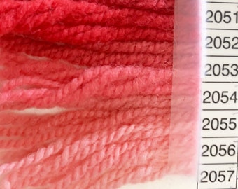 WAV - 2051-2052-2054- Closest to Strawberry Family -950-956 in  Paternayan - WAVERLY Wool (by Brown Sheep)