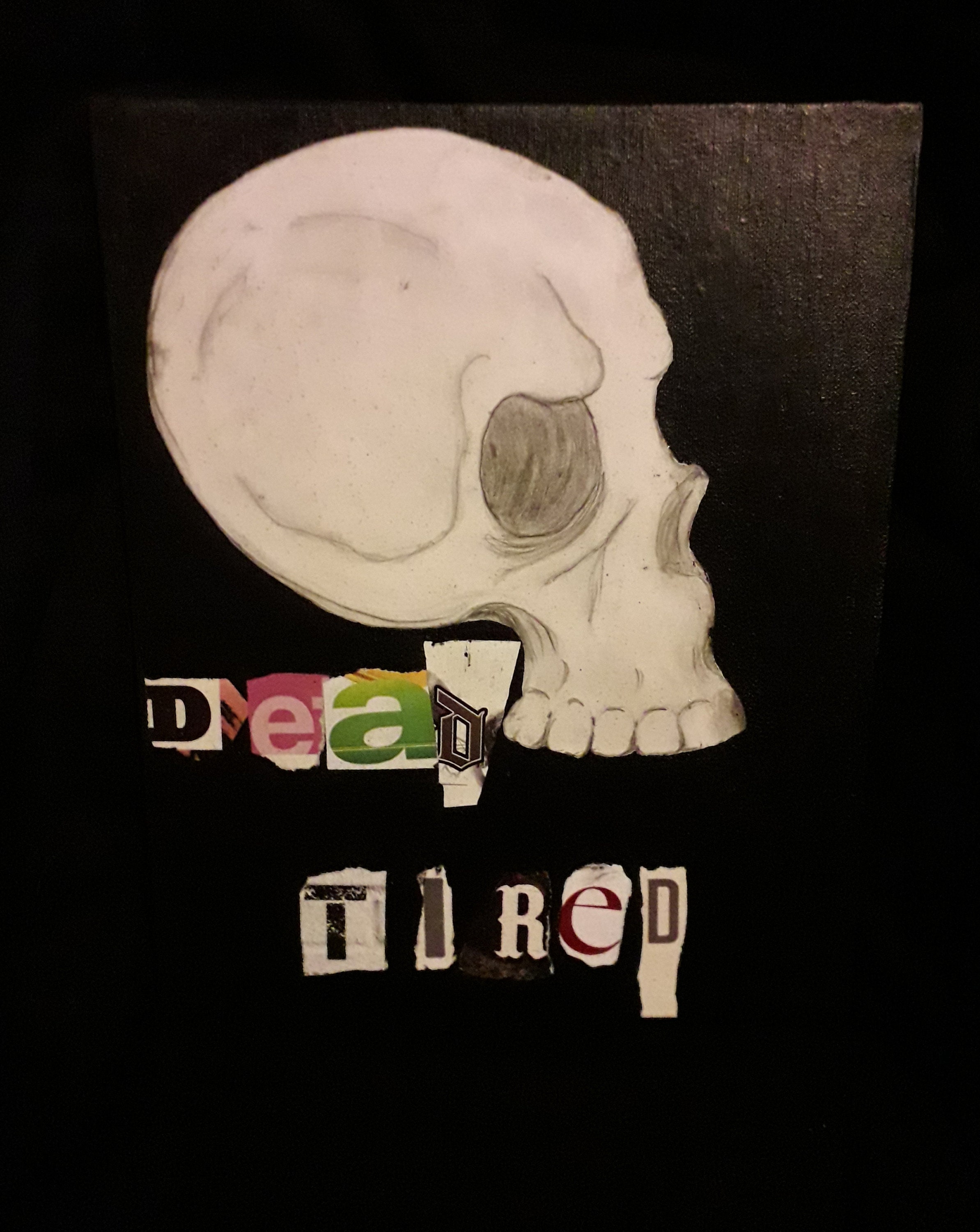 Skull painting acrylic painting canvas board pictures | Etsy