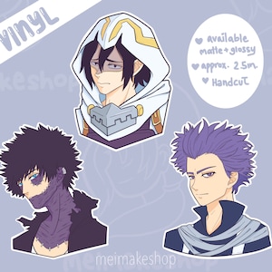 Heroes Villains Purple Boys Sticker | Glossy Matte Vinyl Anime Decal