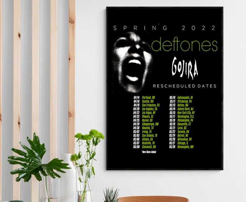 deftones 2022 tour poster