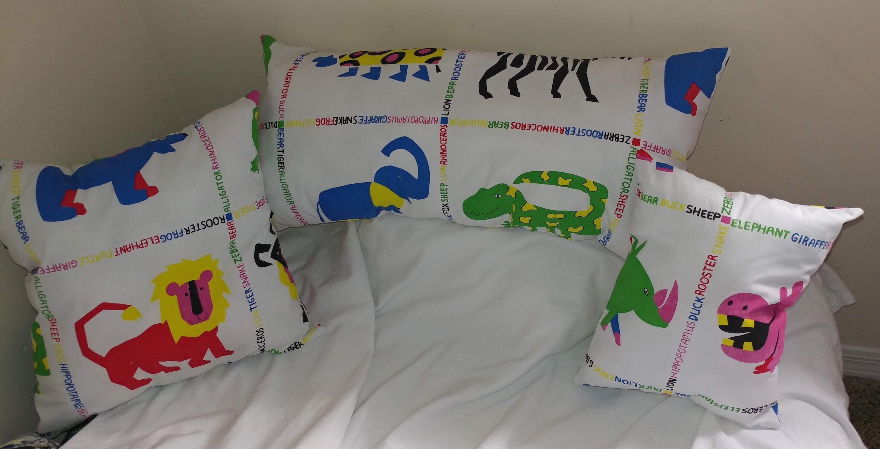 Children's Animal Bed Pillow Bundle Etsy