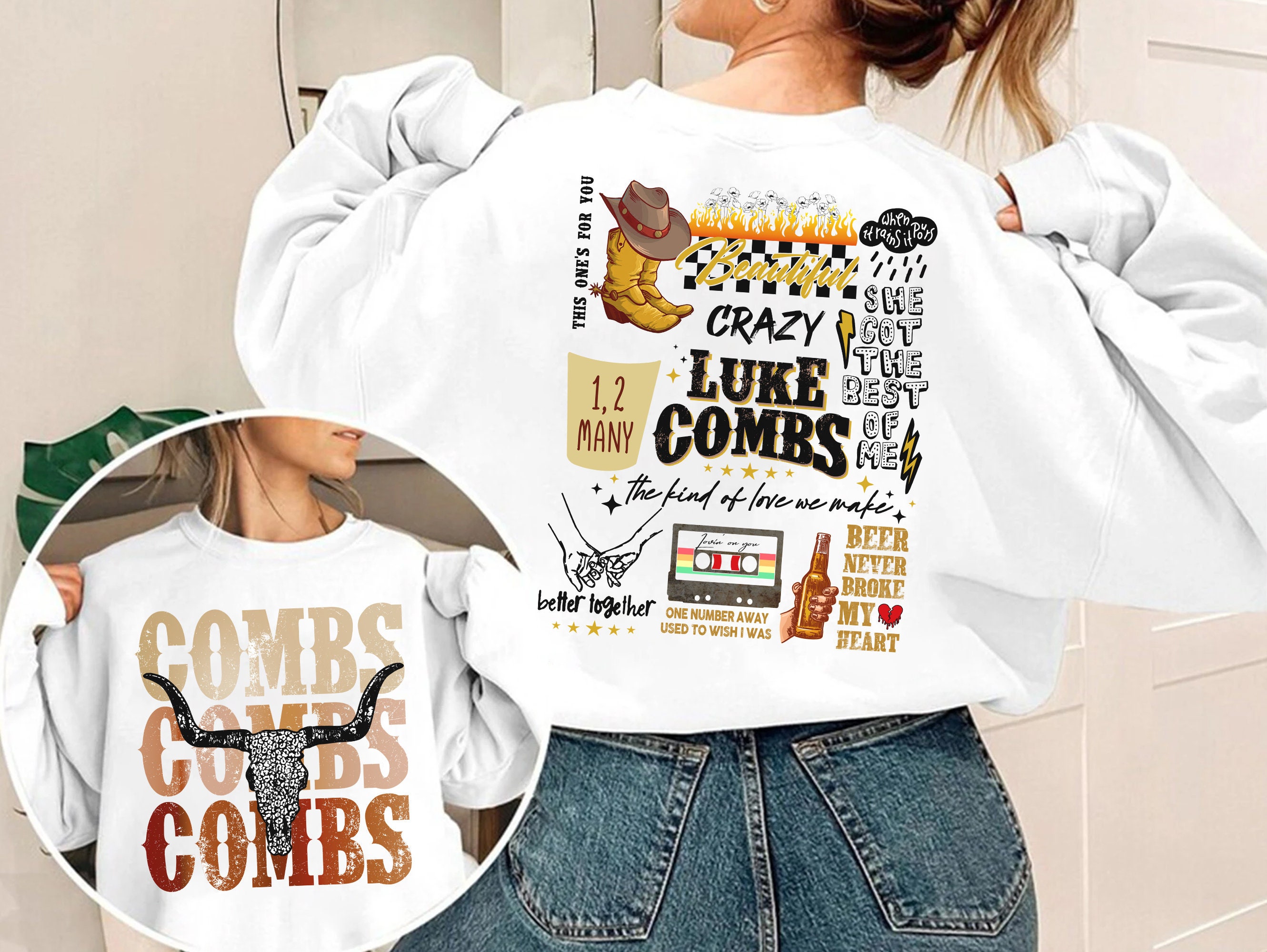 Discover Combs UK Tour 2023 Sweatshirt, Luke Concert Merch, Combs Graphic Shirt