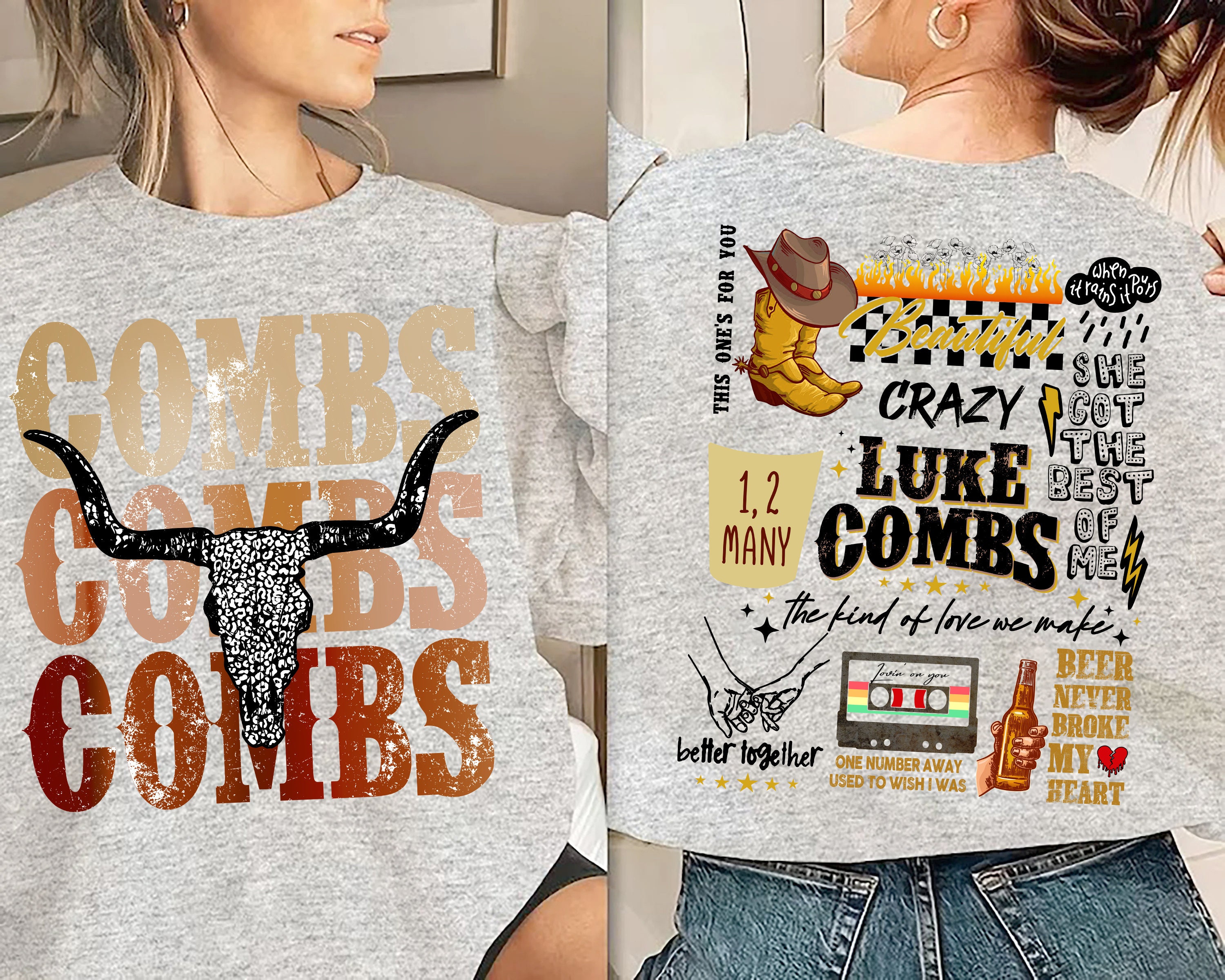 Discover Combs UK Tour 2023 Sweatshirt, Luke Concert Merch, Combs Graphic Shirt