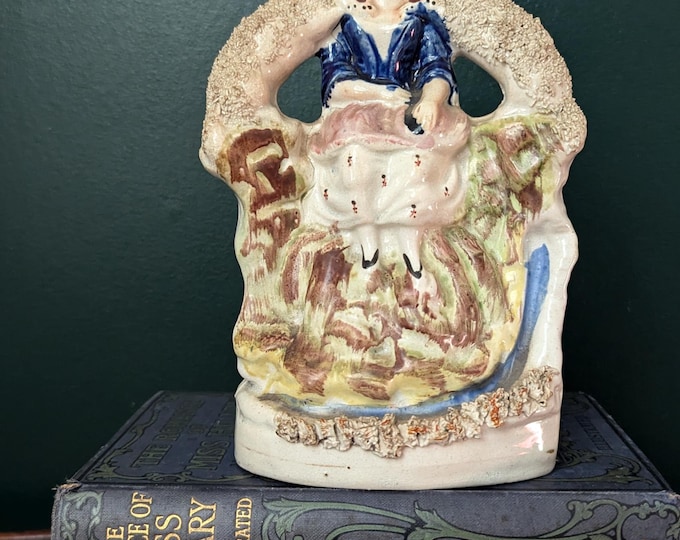 Featured listing image: Antique Staffordshire Shepherdress Figurine