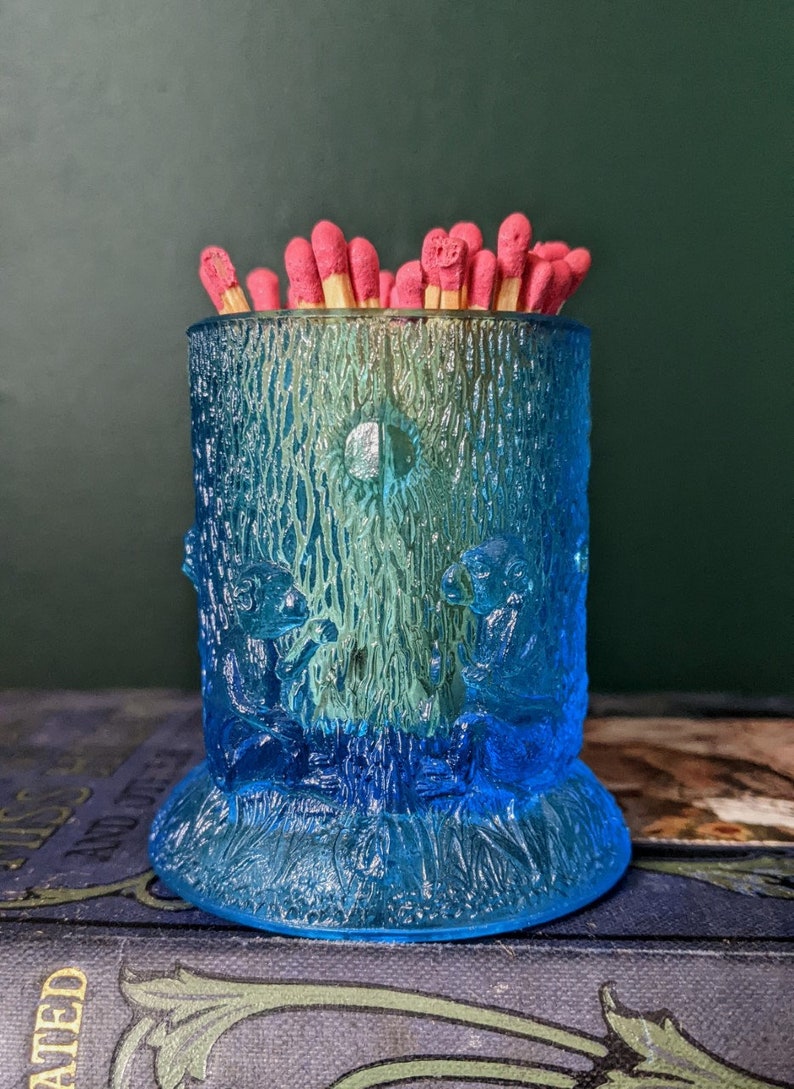 Antique Glass Little Monkeys Toothpicks Holder Etsy