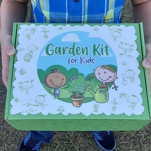Kids gardening box. Watch your own green grows. Ideal for kids gifts, school projects, little gardeners.