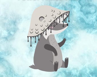 FUNGI FAMILIARS - Badger Pin