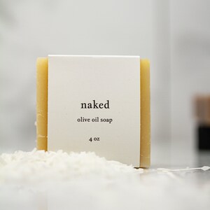 Natural Unscented Olive Oil Soap, Vegan handmade soap, Natural soap bar, No waste soap, Made in USA soap, Sensitive skin, Moisturizing soap