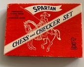 Spartan Miniature Hardwood Travel Chess Checker Board Game