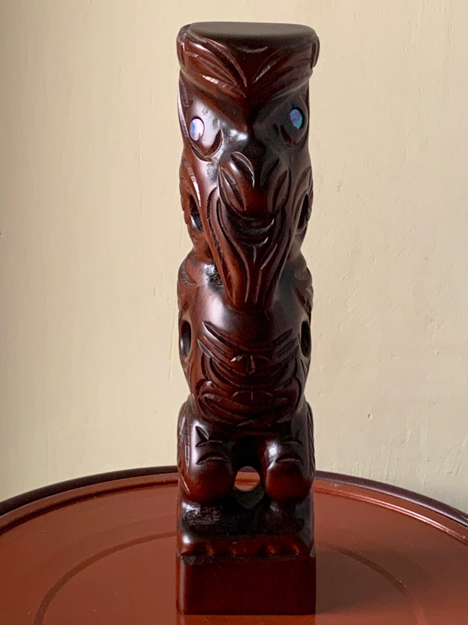 Rotorua Māori Carved Wood Totem Sculpture New Zealand Native Etsy