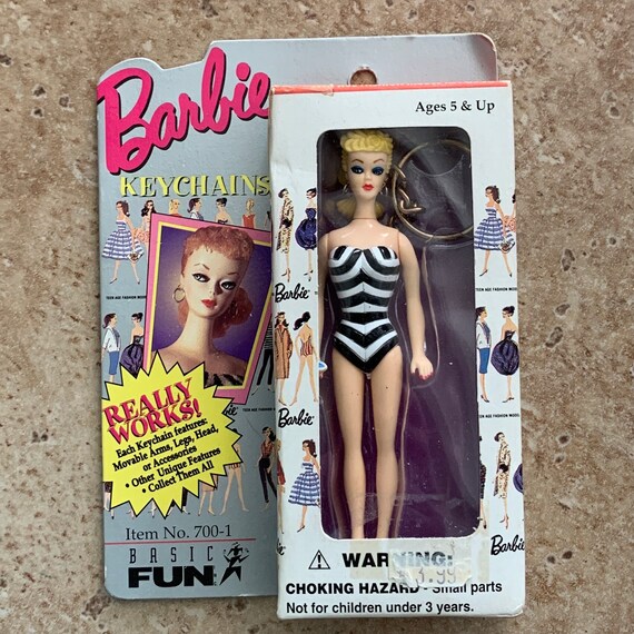 Original Barbie Doll Black & White Bathing Suit Key R… - Gem