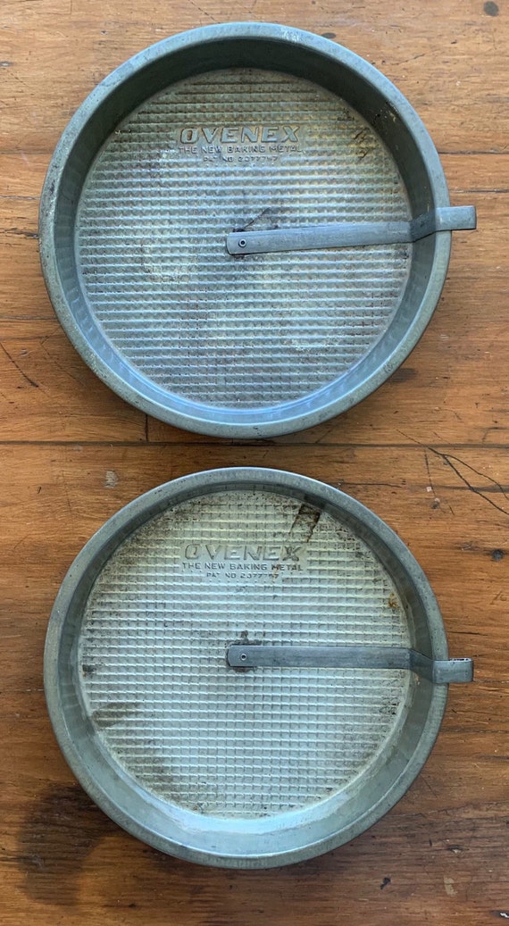 Vintage Ovenex Perfect Bakeware Slider Pie Pans Waffle Pattern Etsy