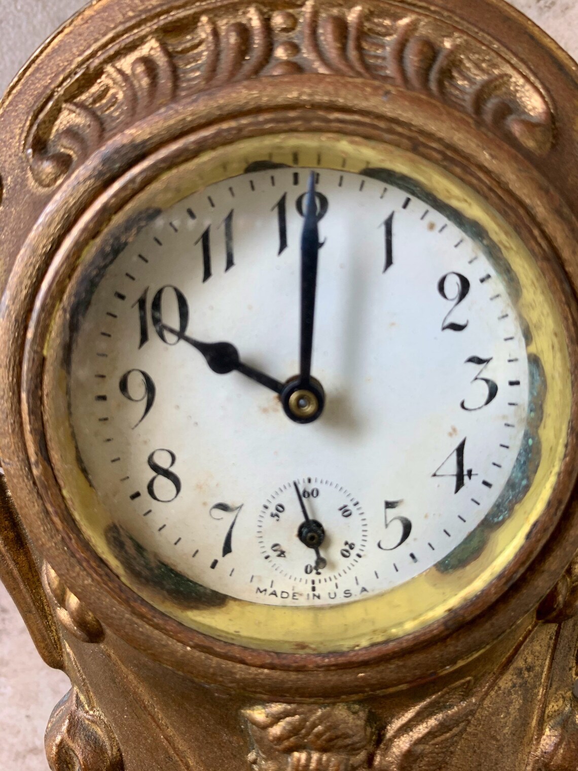 Antique Art Nouveau New Haven Clock Cherub Clock Ornate Gilt Etsy