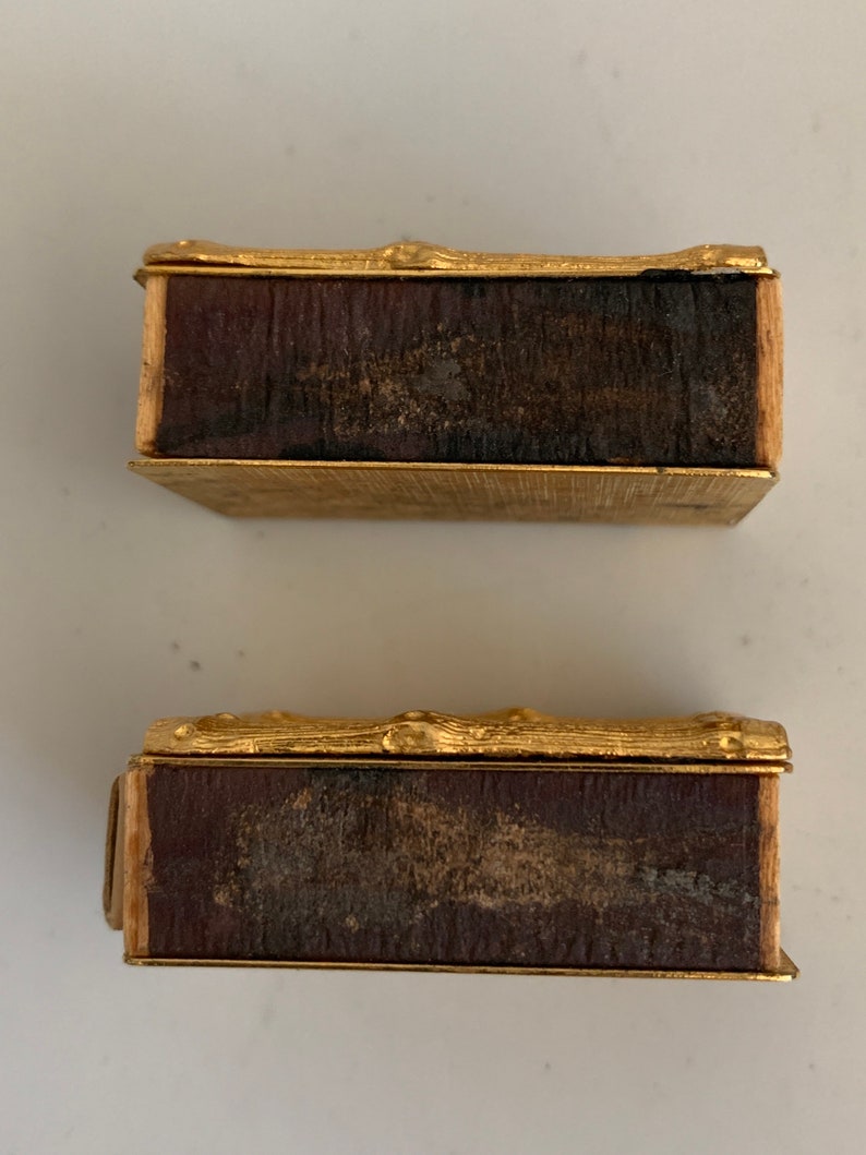Brass Bamboo Matchbox Safe Match Holder Set & Original Matches Etsy