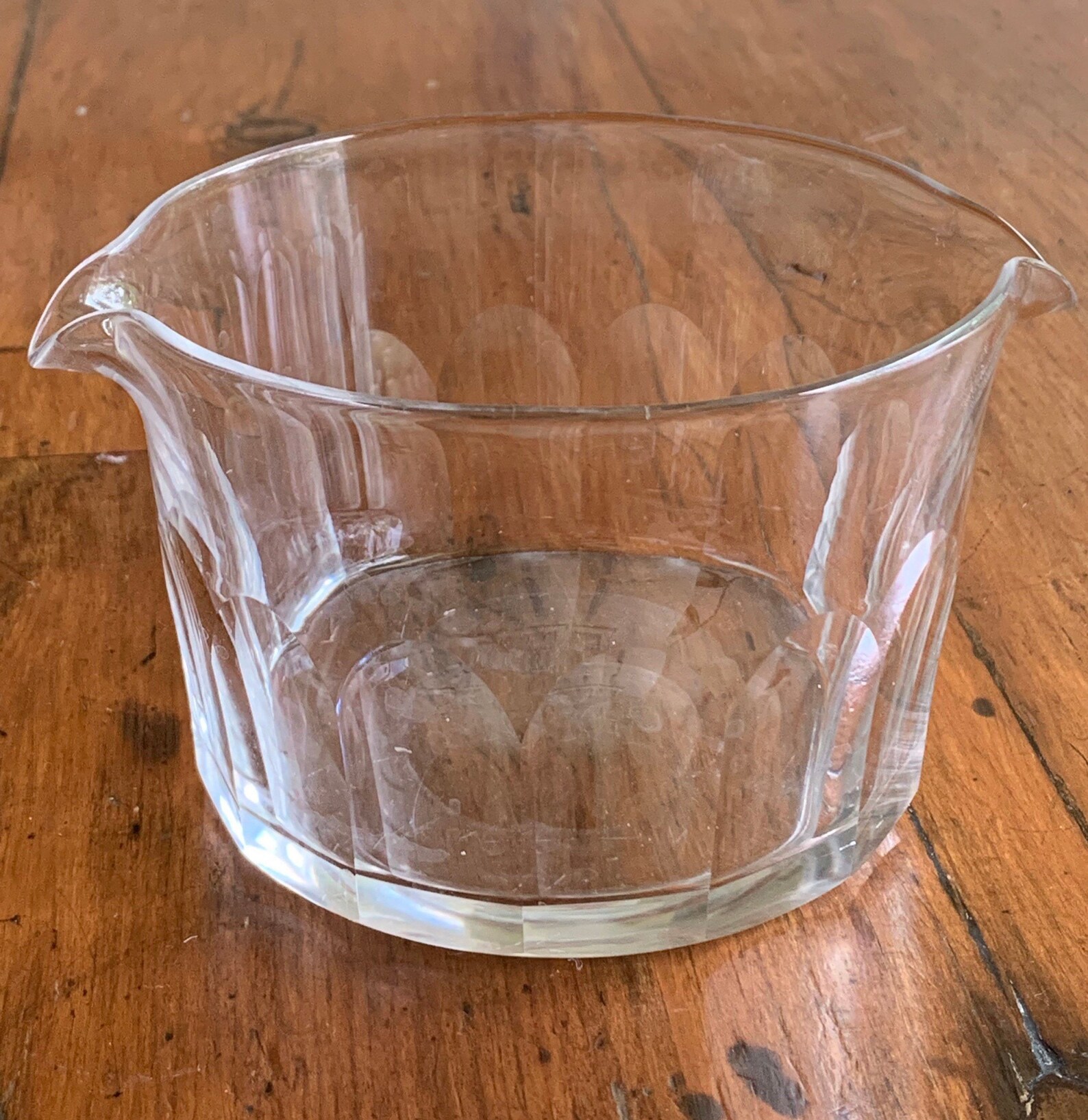 Antique English Regency Cut Crystal Wine Rinser Double Spout Etsy