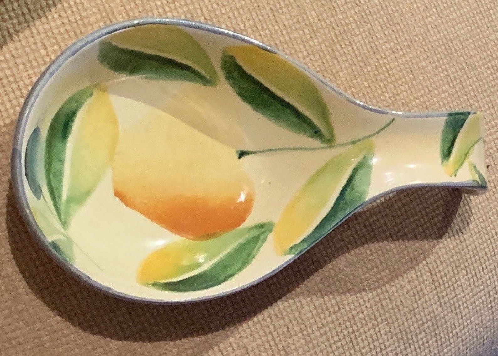 Italian Majolica Ceramic Spoon Rest Spoon Holder Ceramiche Etsy