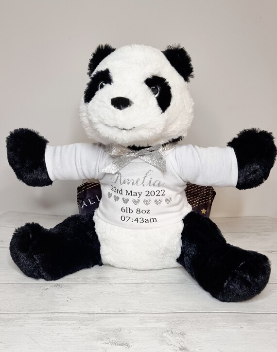 personalised teddy with birth details