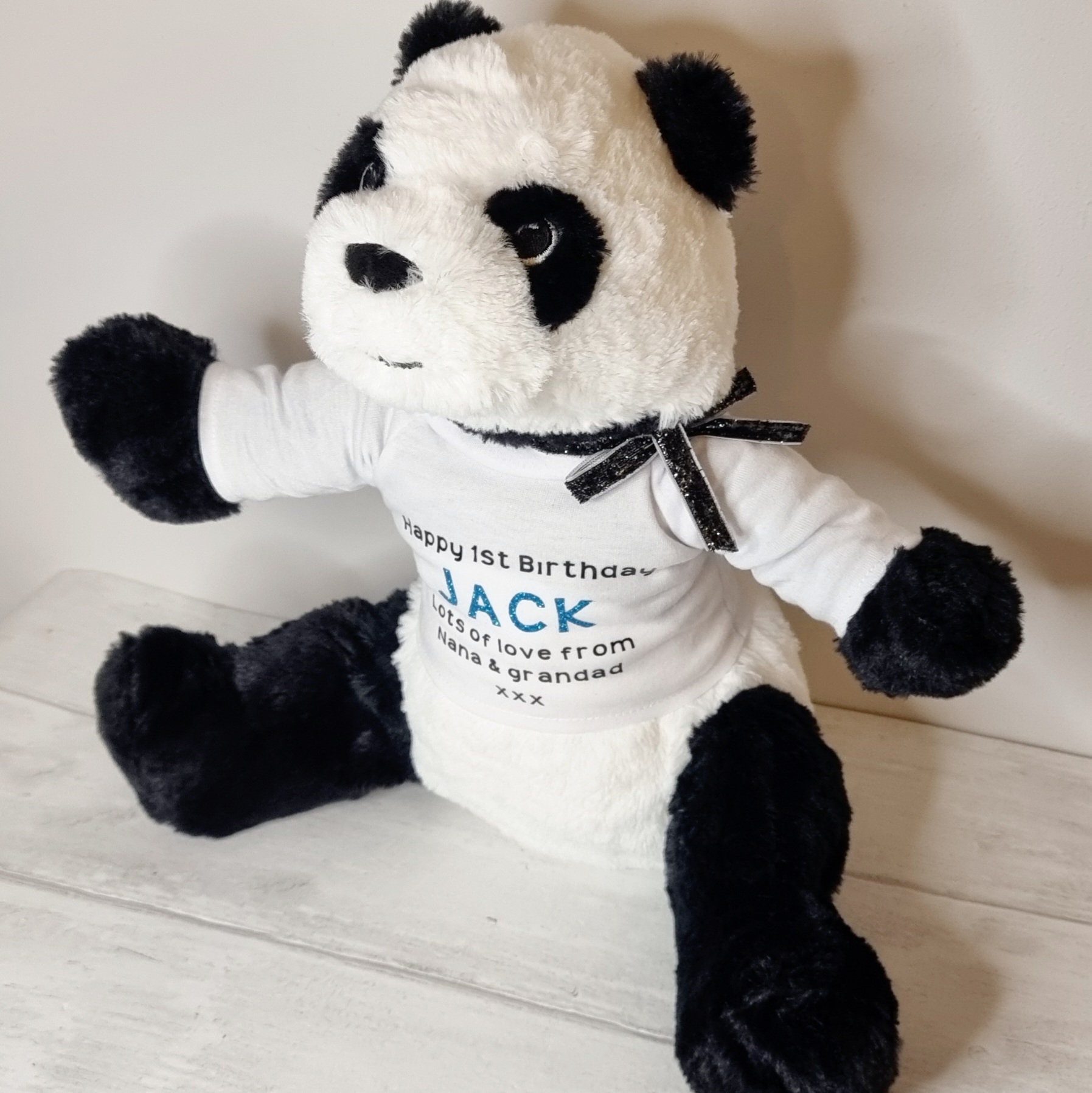 personalised panda teddy bear