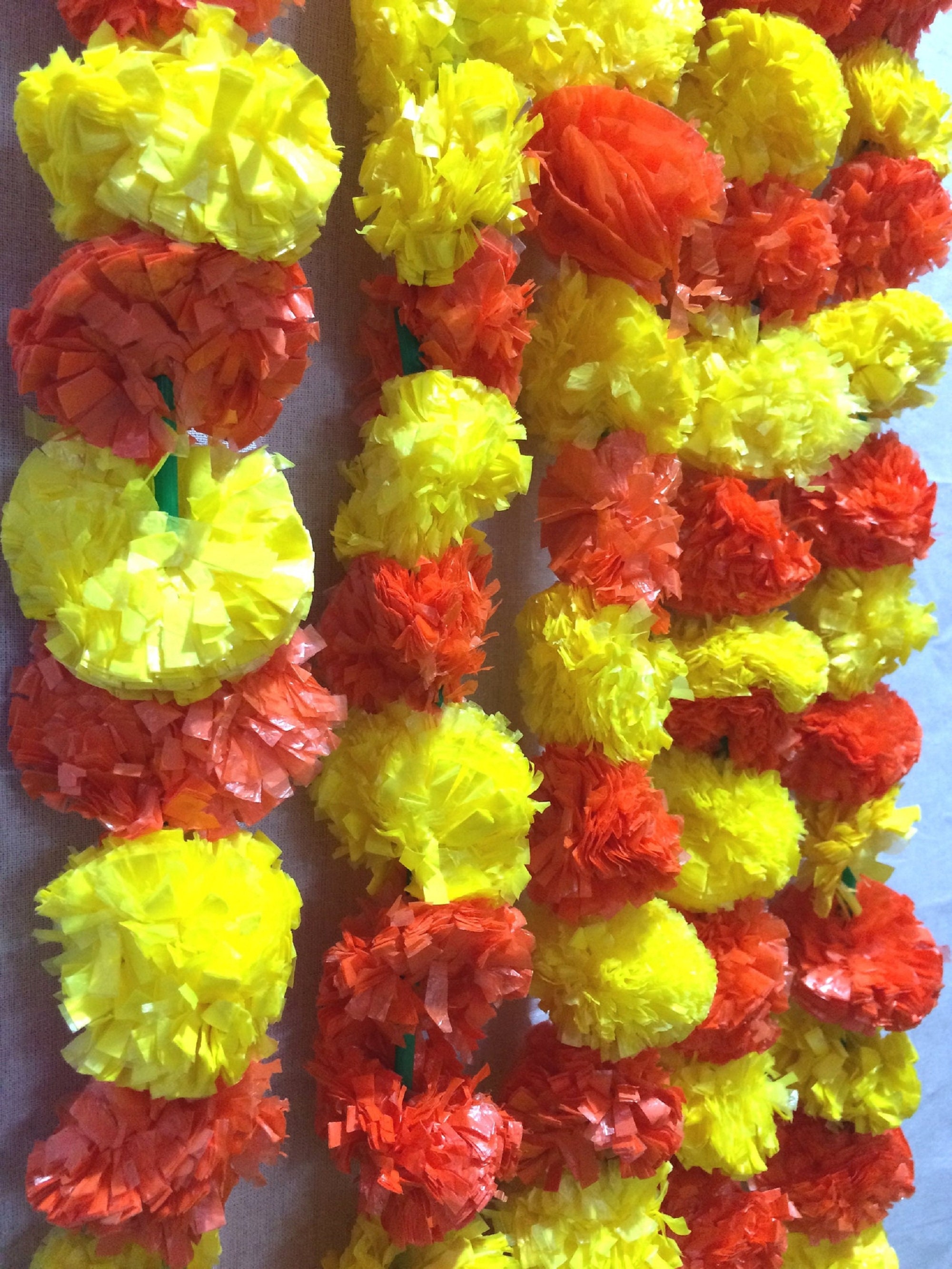 Artificial Marigold Flower Garlands Vine Wedding Indian Event Etsy