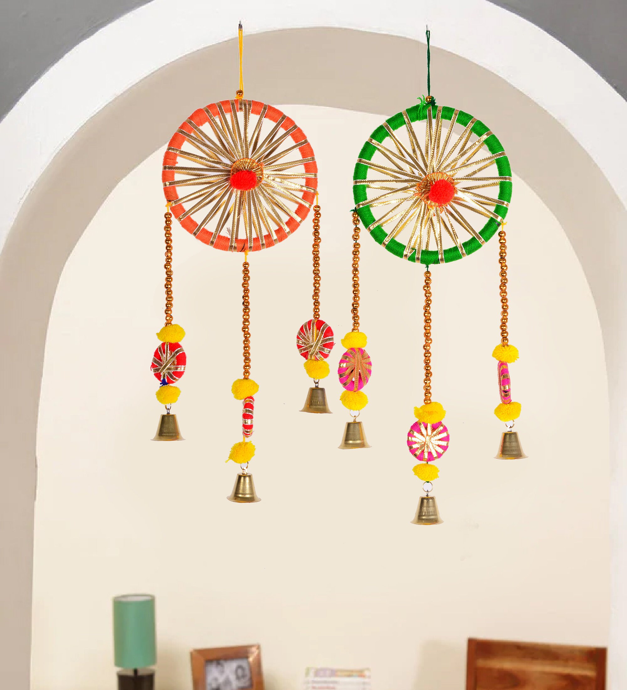 Beautiful Handmade Hanging Multicolor Round Shape Wall | Etsy