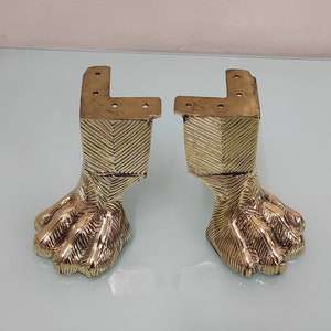 Set van 4, 5" DIY Heavy Duty Lion's Feet MASSIEF MESSING Artistieke bankpoten, bankpoten, kastbed messing poten, tafelpoten, kastpoten.