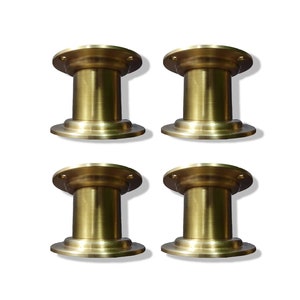 Set of 4, 4&quot; to 12&quot; Solid Brass HEAVY Duty Artistic DIY Industrial Legs, Solid Brass Sofa Legs, Furniture Legs, Couch Leg, Replacement Legs.