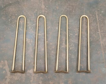 Juego de 4 patas de latón macizo de alta resistencia, de 10" a 40", patas de mesa de latón macizo, patas para mesa de centro, patas de repuesto, patas para mesa de bricolaje.