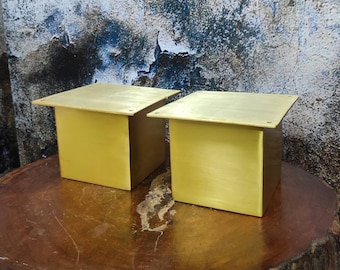 4 peças, 4" x 4" polegadas, pernas de sofá de latão maciço quadrado para serviços pesados, pernas de sofá, pés de latão para armários, pernas de cama de mesa, pernas de armários.