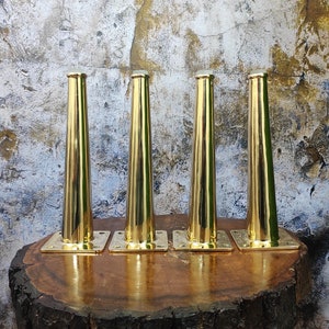 Set of 4, 4&quot; to 24&quot;, DIY Heavy Duty SOLID BRASS Sofa Legs, Cabinet, Cupboard, Brass Table Feet, Furniture Legs, Table Legs, Cabinet Legs.