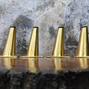Set of 4, 4&#39;&#39; to 24&quot; DIY Inclined Heavy Duty SOLID BRASS Furniture Legs, Cabinet, Cupboard, Table Feet, Sofa Legs, Bed Legs, Cabinet Legs.