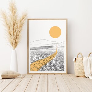 Printable Wall Art Illustration Yellow Brick Road Instant - Etsy