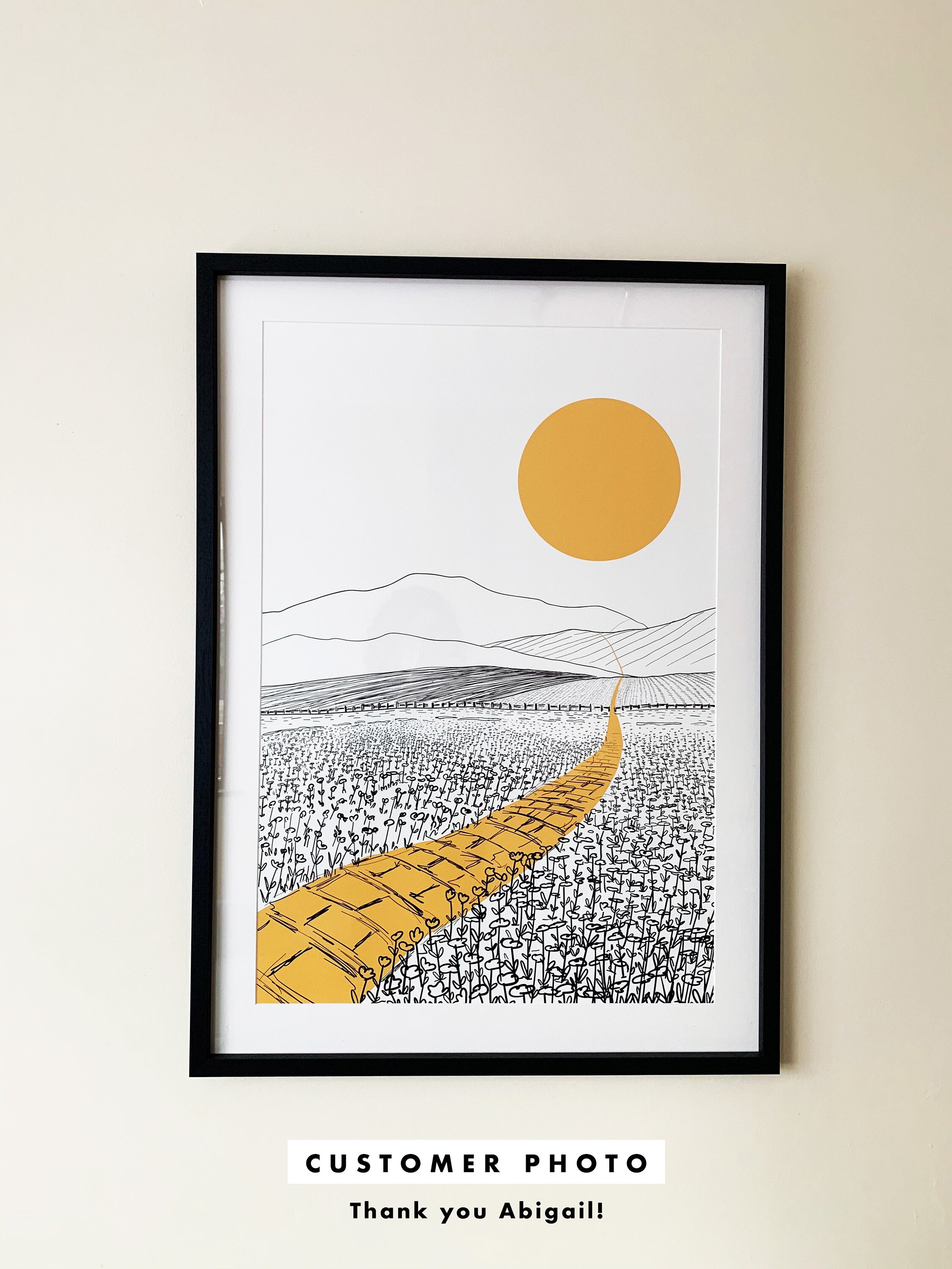 Printable Wall Art Illustration Yellow Brick Road Instant Etsy