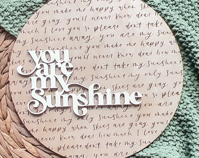 BEAUTIFUL Daisy Wall Art You Are My Sunshine Wood Sign Farmhouse Decor ...