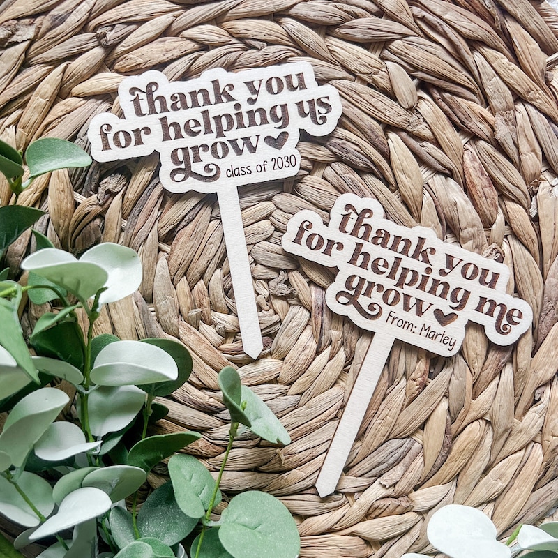 Thank You Floral Sticks Etsy Thank You Floral Sticks Etsy