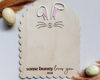 DIY Easter Foot Print Sign | Baby's First Easter | Some Bunny Loves You Sign |