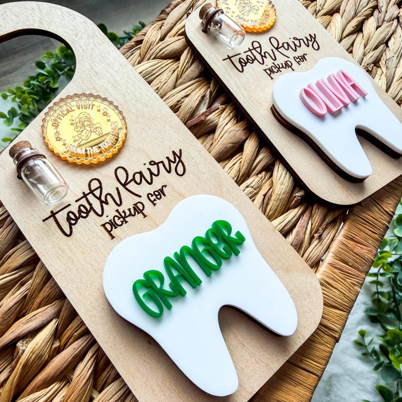 Personalized Tooth Fairy Door Hanger | Tooth Fairy Pick up and Drop off ...