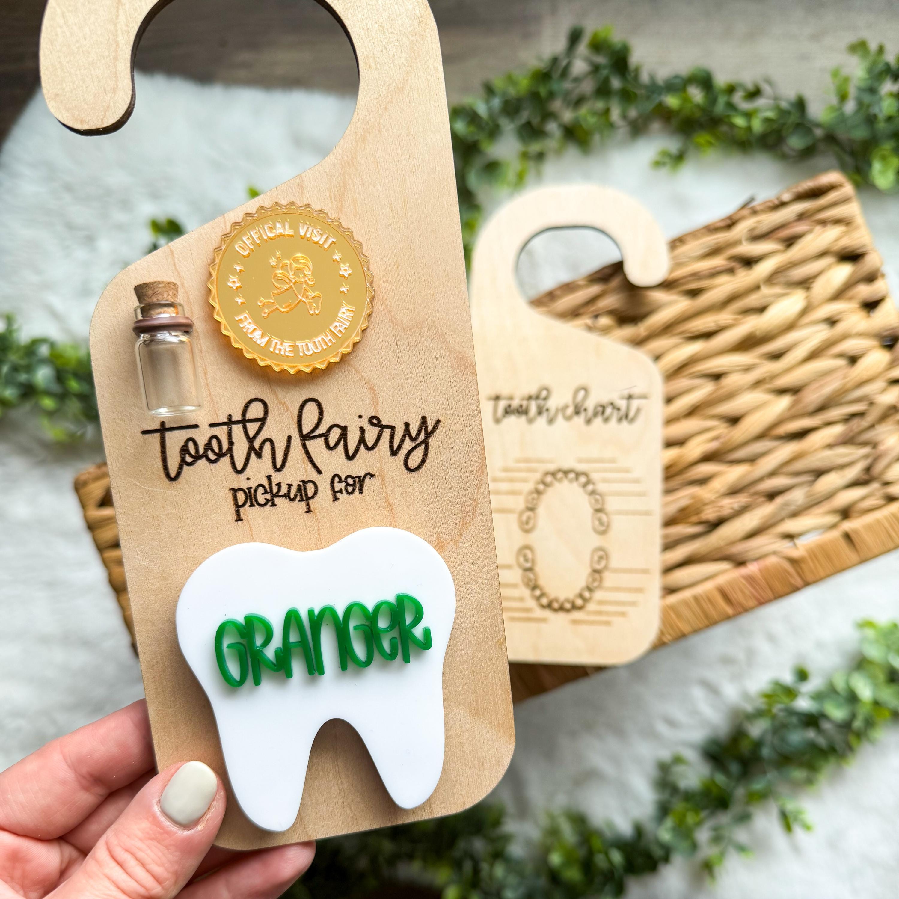 Personalized Tooth Fairy Door Hanger | Tooth Fairy Pick up and Drop off ...