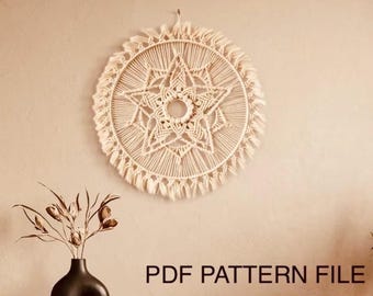 PDF PATRON / MODE D'EMPLOI Mandala cercle en macramé