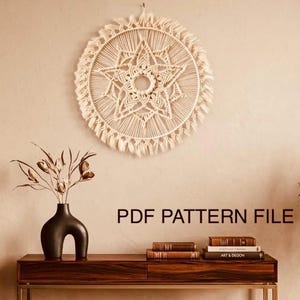 PATRÓN PDF/INSTRUCCIONES Mandala de macramé circular