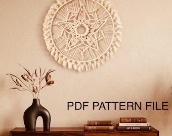 PDF PATTERN/INSTRUCTIONS Circle Macrame Mandala