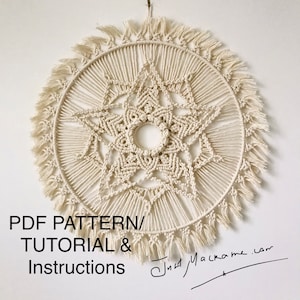 PDF PATTERN/INSTRUCTIONS Circle Macrame Mandala