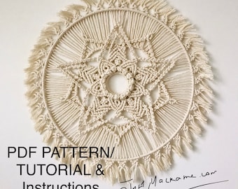 PDF PATTERN/INSTRUCTIONS Circle Macrame Mandala