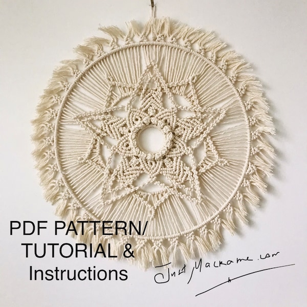 PDF PATTERN/INSTRUCTIONS Circle Macrame Mandala