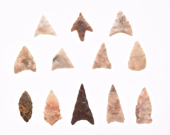 Neolithic Flint 12 Arrowheads | 35-188mm | 8000-4000 BCE | Natural History Specimen