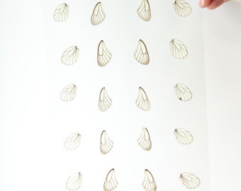 Butterfly Wings GLOSSY LAMINATED SHEET Real Ethically Sourced Specimens Moths Butterflies Wings for Art -- S55