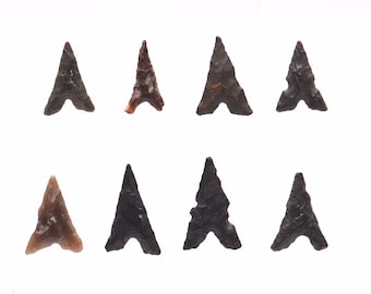 Neolithic Flint 8 Arrowheads | 15-19mm | 4000-6000 BCE | Natural History Specimen