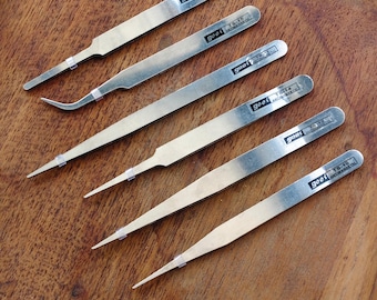 Professional Entomology Tool Set – Stainless Steel Forceps & Setting Needle for Specimen Mounting (7-pieces) Butterfly Setting Tools
