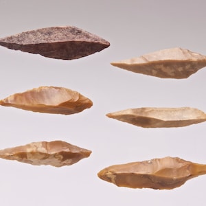 Genuine Neolithic Flint Spires x 6 | 54-45mm | 8000-4000 BCE | A1 Natural History Specimens, Ancient