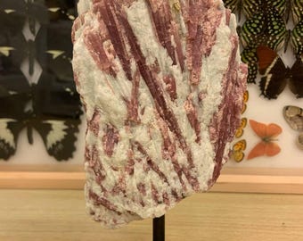 Large Pink Tourmaline on Metal Base (PTM01) FREE SHIPPING