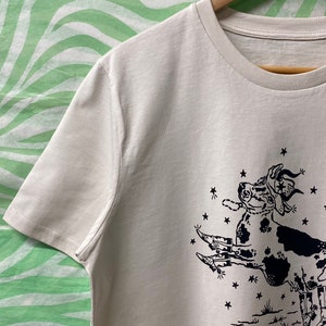 Cowgirl Tshirt / Cow Tshirt / Western TShirt / Hand screen printed / Screen printed Tshirt / Unisex Tshirt / Organic Cotton / Cow image 4